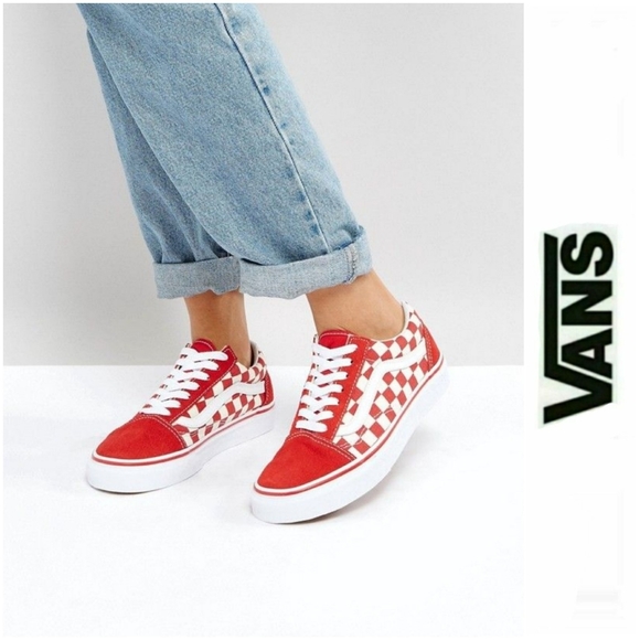 red primary check old skool